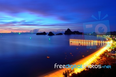 View Of Ao Manao Bay In Prachuap Khiri Khan, Thailand Stock Photo