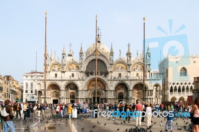 View Of Basilica Di San Marco A Venezia Stock Photo