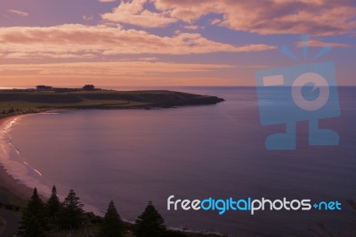 View Of Beach And Ocean At Stanley, Tasmania Stock Photo