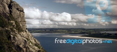 View Of Beach And Ocean At Stanley, Tasmania Stock Photo