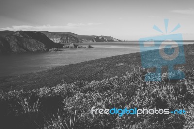 View Of Bruny Island Beach During The Day Stock Photo