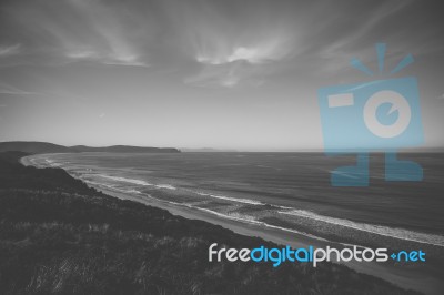 View Of Bruny Island Beach During The Day Stock Photo