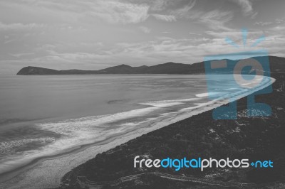 View Of Bruny Island Beach During The Day Stock Photo