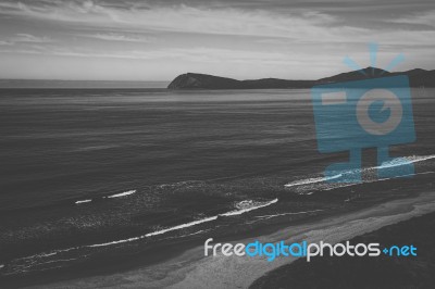 View Of Bruny Island Beach During The Day Stock Photo