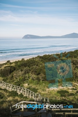 View Of Bruny Island Beach In The Afternoon Stock Photo