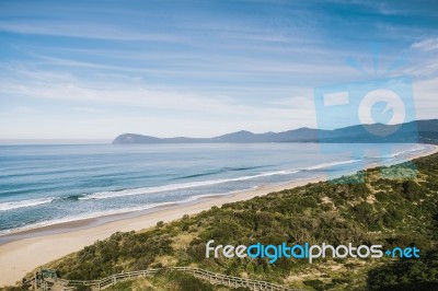 View Of Bruny Island Beach In The Afternoon Stock Photo