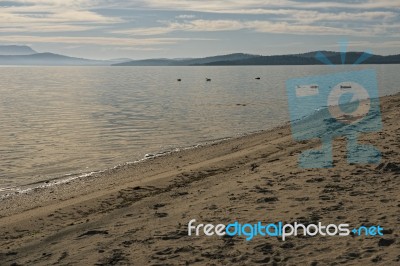 View Of Bruny Island Beach In The Afternoon Stock Photo