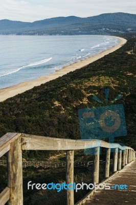 View Of Bruny Island Beach In The Afternoon Stock Photo