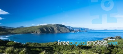 View Of Bruny Island Beach In The Late Afternoon Stock Photo