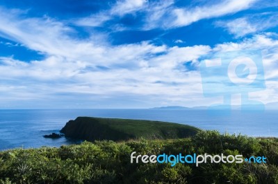 View Of Bruny Island Beach In The Late Afternoon Stock Photo