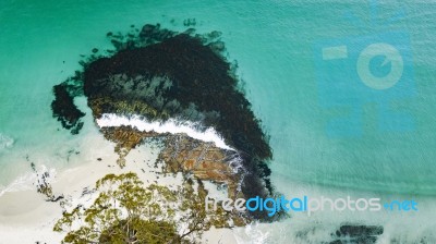 View Of Bruny Island Beach In The Late Afternoon Stock Photo