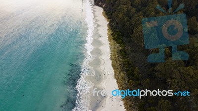 View Of Bruny Island Beach In The Late Afternoon Stock Photo