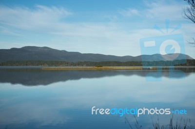 View Of Bruny Island Beach In The Late Afternoon Stock Photo