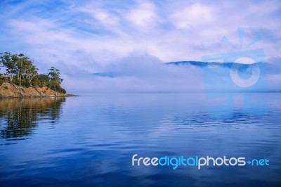 View Of Bruny Island Beach In The Late Afternoon Stock Photo