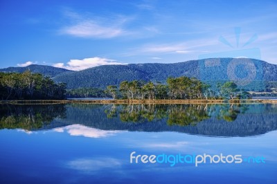 View Of Bruny Island Beach In The Late Afternoon Stock Photo