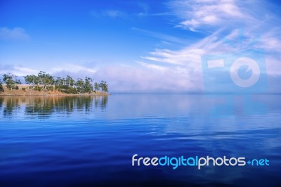 View Of Bruny Island Beach In The Late Afternoon Stock Photo