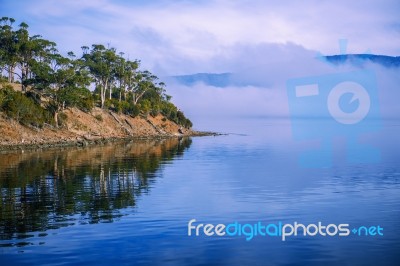 View Of Bruny Island Beach In The Late Afternoon Stock Photo