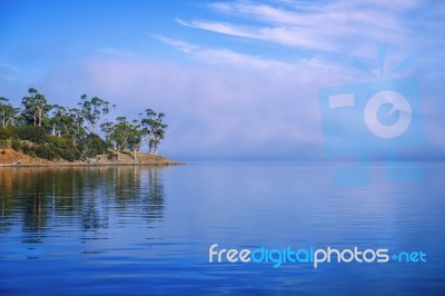 View Of Bruny Island Beach In The Late Afternoon Stock Photo