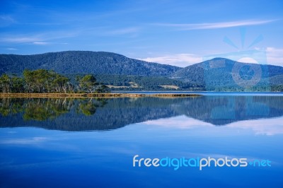 View Of Bruny Island Beach In The Late Afternoon Stock Photo