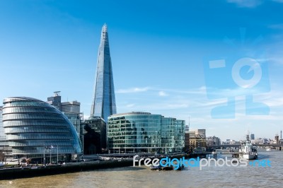 View Of City Hall And The Shard In London Stock Photo