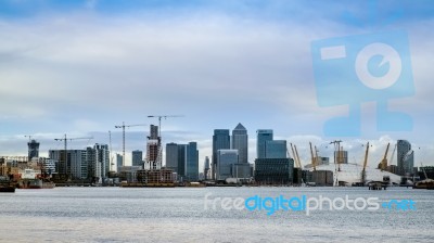 View Of Contemporary Buildings In Docklands Stock Photo