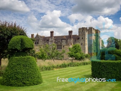 View Of Hever Castle And Grounds In Hever Kent Stock Photo