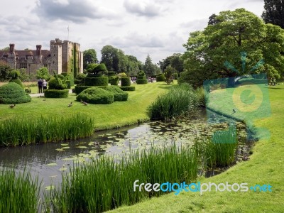 View Of Hever Castle And Grounds In Hever Kent Stock Photo