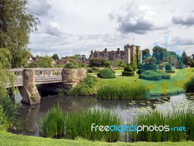 View Of Hever Castle And Grounds In Hever Kent Stock Photo