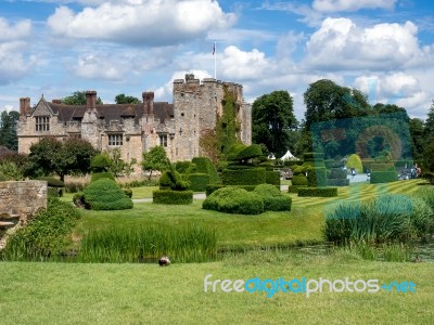 View Of Hever Castle On A Sunny Summer Day Stock Photo