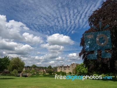 View Of Hever Castle On A Sunny Summer Day Stock Photo