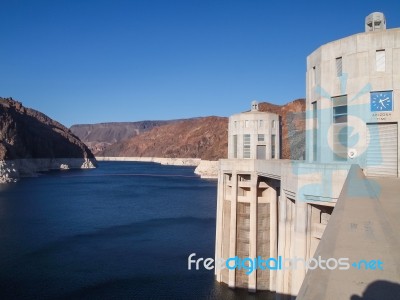 View Of Hoover Dam Stock Photo