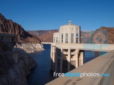 View Of Hoover Dam Stock Photo