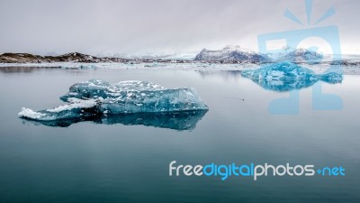 View Of Jokulsarlon Ice Lagoon Stock Photo