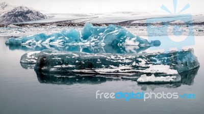 View Of Jokulsarlon Ice Lagoon Stock Photo