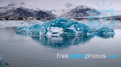 View Of Jokulsarlon Ice Lagoon Stock Photo