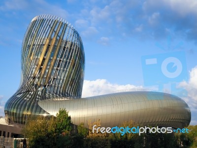 View Of La Cite Du Vin Building In Bordeaux Stock Photo