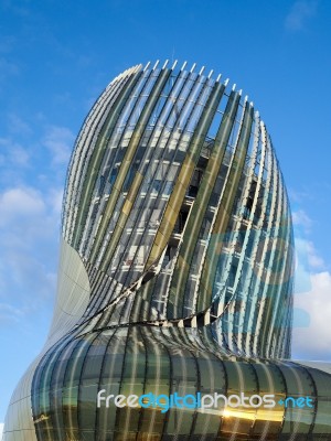 View Of La Cite Du Vin Building In Bordeaux Stock Photo