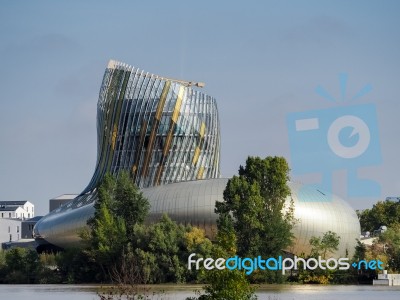 View Of La Cite Du Vin Building In Bordeaux Stock Photo