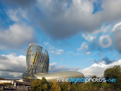 View Of La Cite Du Vin Building In Bordeaux Stock Photo