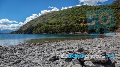 View Of Lake Wanaka Stock Photo