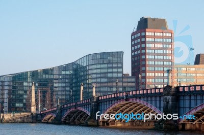 View Of Lambeth Bridge And The Buildings Nearby Stock Photo