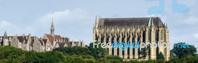 View Of Lancing Chapel In Lancing College Stock Photo