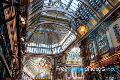 View Of Leadenhall Market Stock Photo