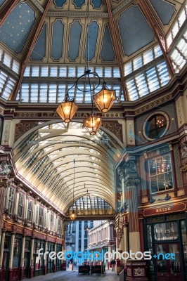 View Of Leadenhall Market Stock Photo