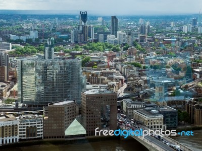 View Of London Bridge And Buildings On The Southbank Of The Tham… Stock Photo