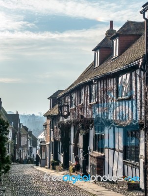 View Of Mermaid Hill In Rye East Sussex Stock Photo