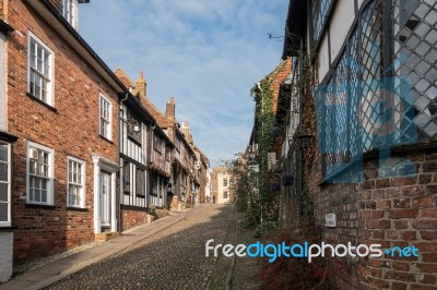 View Of Mermaid Hill In Rye East Sussex Stock Photo