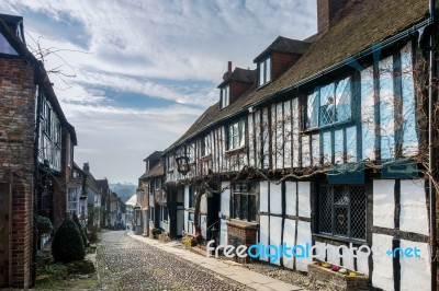 View Of Mermaid Hill In Rye East Sussex Stock Photo