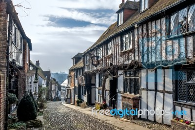 View Of Mermaid Hill In Rye East Sussex Stock Photo