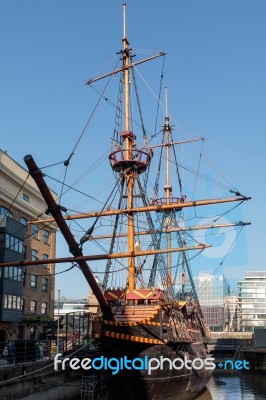 View Of Of The Golden Hind Stock Photo